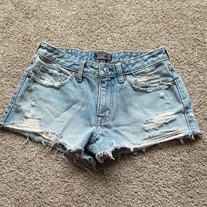 Abercrombie & Fitch Women’s Size 26 Low Rise Distressed Cut Off Jean Shorts